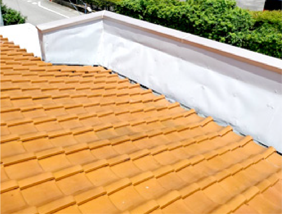 笠木板金の交換 散水調査